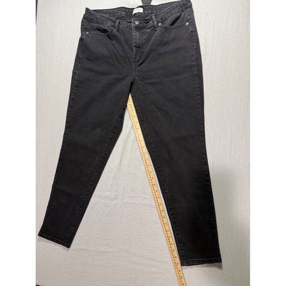 Jessica Simpson Denim - Jessica Simpson Womens Size 14 Black Skinny Jeans High Rise Stretch Denim Pants